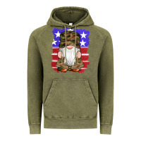 Vintage Olive military gnomes boots american flag Vintage Hoodie - Artiststas