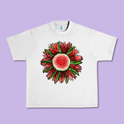 Watermelon Sunflower Urban Heavy Tee Designed By Jasminsmagicworld