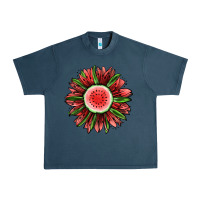 Midnight Navy Watermelon Sunflower Urban Heavy Tee - Jasminsmagicworld