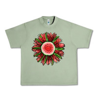 Oil Green Watermelon Sunflower Urban Heavy Tee - Jasminsmagicworld