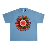 Pebble Blue Watermelon Sunflower Urban Heavy Tee - Jasminsmagicworld