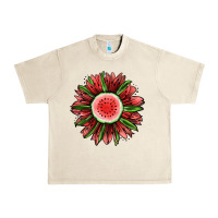 Sandshell Watermelon Sunflower Urban Heavy Tee - Jasminsmagicworld