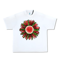 White Watermelon Sunflower Urban Heavy Tee - Jasminsmagicworld