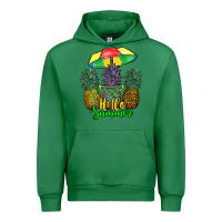 Emerald hello summer pineapples Urban Hoodie - RanaPortraitStore