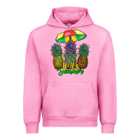 Fuchsia Pink hello summer pineapples Urban Hoodie - RanaPortraitStore