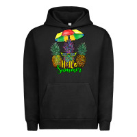 Pigment Black hello summer pineapples Urban Hoodie - RanaPortraitStore