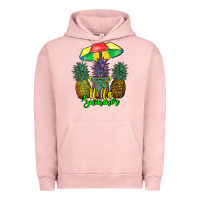 Pigment Salmon hello summer pineapples Urban Hoodie - RanaPortraitStore