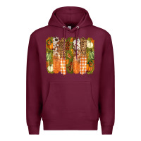 Burgundy fall brushstrokes Premium Hoodie - BarkalooDesign