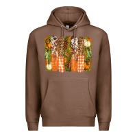 Chestnut fall brushstrokes Premium Hoodie - BarkalooDesign