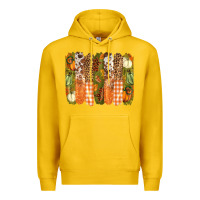 Lemon fall brushstrokes Premium Hoodie - BarkalooDesign