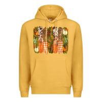 Mustard fall brushstrokes Premium Hoodie - BarkalooDesign