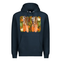 Navy fall brushstrokes Premium Hoodie - BarkalooDesign