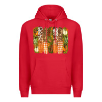 Red fall brushstrokes Premium Hoodie - BarkalooDesign