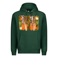 Sports Green fall brushstrokes Premium Hoodie - BarkalooDesign