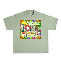 Oil Green Love Summer Urban Heavy Tee - CowhideDigitalArt