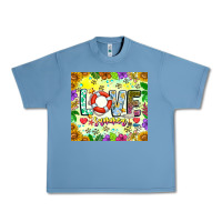 Pebble Blue Love Summer Urban Heavy Tee - CowhideDigitalArt