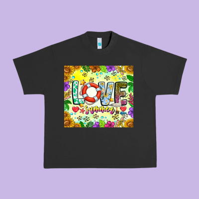 Love Summer Urban Heavy Tee Designed By Cowhidedigitalart