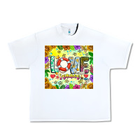 White Love Summer Urban Heavy Tee - CowhideDigitalArt