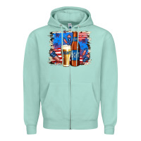 Seafoam Just Here For The Light Zipper Hoodie - Jasminsmagicworld