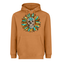 Meerkat sunflower with skull Heavyweight Hoodie - RanaPortraitStore