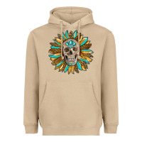 Mushroom sunflower with skull Heavyweight Hoodie - RanaPortraitStore