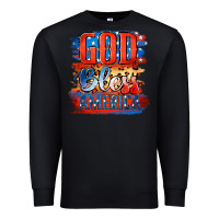 Black God Bless America Premium Sweatshirt - Jasminsmagicworld