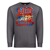 Charcoal Heather God Bless America Premium Sweatshirt - Jasminsmagicworld