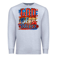 Heather Grey God Bless America Premium Sweatshirt - Jasminsmagicworld