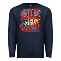 Navy God Bless America Premium Sweatshirt - Jasminsmagicworld