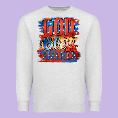 God Bless America Premium Sweatshirt Designed By Jasminsmagicworld