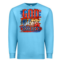 Ocean Blue God Bless America Premium Sweatshirt - Jasminsmagicworld