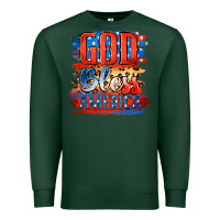 Sports Green God Bless America Premium Sweatshirt - Jasminsmagicworld
