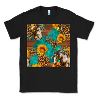 Black western horse and sunflower seamless pattern Classic Tee - FaDigitalArtStudio