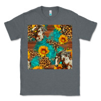 Charcoal Heather western horse and sunflower seamless pattern Classic Tee - FaDigitalArtStudio