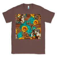 Chestnut western horse and sunflower seamless pattern Classic Tee - FaDigitalArtStudio