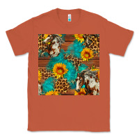 Copper western horse and sunflower seamless pattern Classic Tee - FaDigitalArtStudio
