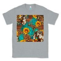 Heather Grey western horse and sunflower seamless pattern Classic Tee - FaDigitalArtStudio