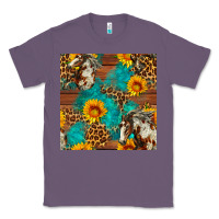 Lavender western horse and sunflower seamless pattern Classic Tee - FaDigitalArtStudio
