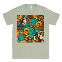 Matcha western horse and sunflower seamless pattern Classic Tee - FaDigitalArtStudio