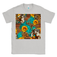 Moon Dust western horse and sunflower seamless pattern Classic Tee - FaDigitalArtStudio