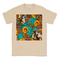 Mushroom western horse and sunflower seamless pattern Classic Tee - FaDigitalArtStudio