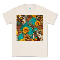Natural western horse and sunflower seamless pattern Classic Tee - FaDigitalArtStudio