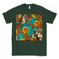 Sports Green western horse and sunflower seamless pattern Classic Tee - FaDigitalArtStudio