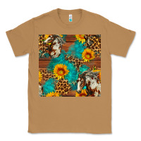 Toasted Coconut western horse and sunflower seamless pattern Classic Tee - FaDigitalArtStudio