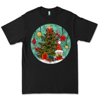 Black christmas tree and gnome Premium Tee - BundleAndBundleShop
