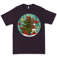 Plum christmas tree and gnome Premium Tee - BundleAndBundleShop