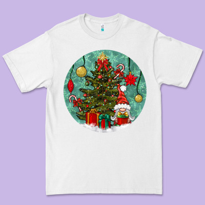 Christmas Tree And Gnome Premium Tee Designed By Bundleandbundleshop