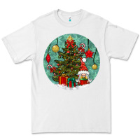 White christmas tree and gnome Premium Tee - BundleAndBundleShop