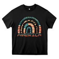 Black America rainbow Heavy Core Tee - FaDigitalArtStudio