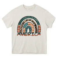 Cream America rainbow Heavy Core Tee - FaDigitalArtStudio